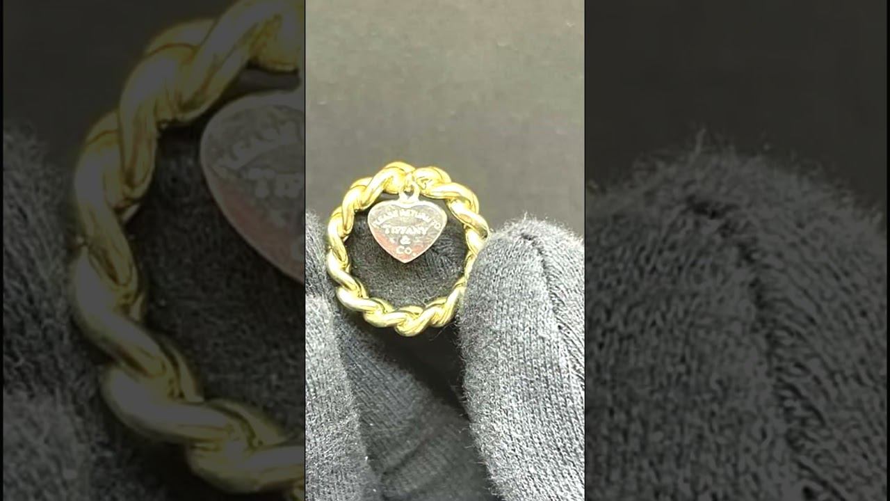 Золотое кольцо с подвеской (Tiffany&Co)