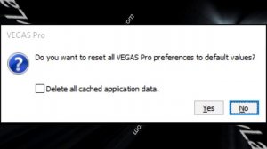 ? Vegas как сбросить настройки кэш до заводских