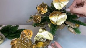 Шикарная композиция с фужере | новогодняя композиция своими руками