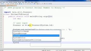 JAVA program to convert Decimal to Binary number : Example