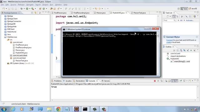 Java Webservice Example using eclipse IDE,wsimprort and wsgen.mp4