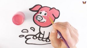 Как нарисовать ПОРОСЁНКА / мультик раскраска ПОРОСЁНОК  для детей / Раскраски малышам