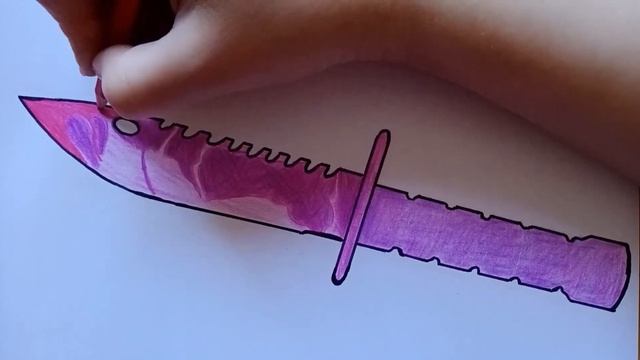 Как нарисовать нож M9 Bayonet "Univers" из Standoff2 || how to draw a knife M9 Bayonet "Univers" смотреть онлайн