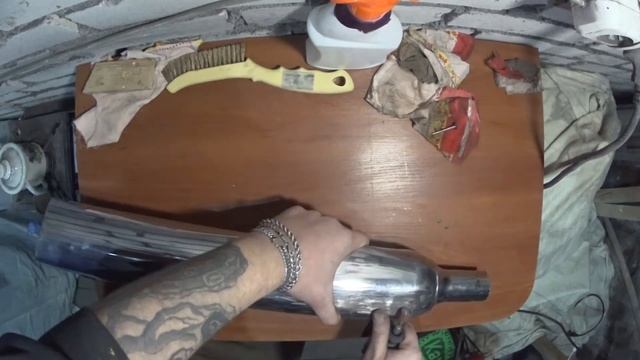 Чистим хром от ржавчины на глушаках смотреть онлайн