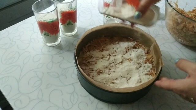 Простой яблочный пирог вместо шарлотки, никакой возни с тестом. Насыпной пирог "4 стакана"