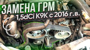 ЗАМЕНА РЕМНЯ И НАТЯЖНОГО РОЛИКА ГРМ НА ДИЗЕЛЕ РЕНО 1.5dCi K9K 2016 Г.В. МЕТКИ СТОПОР...#ВИДЕОЛЕКЦИЯ