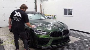 BMW M8 protected by CQuartz Finest Reserve ceramic coating at Xclusive Autoworks Inc.