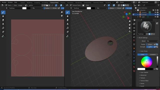 Как рисовать по текстуре в Блендер смотреть онлайн