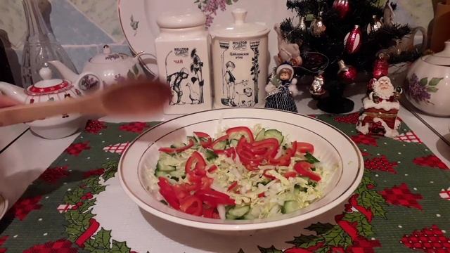 САЛАТ ИЗ ПЕКИНСКОЙ КАПУСТЫ (ЛЕГКИЙ , ВКУСНЫЙ , ПРОСТОЙ)