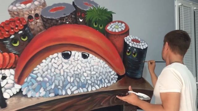 Художественная роспись стен. 3D Рисунок на стене. Оформление кафе, ресторанов,, офисов.