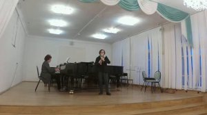 И.С. Бах  Соната для флейты и клавесина F-dur 2 часть