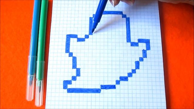 Как рисовать по клеточкам Приведение ? How to Draw Pixel Art for Kids смотреть онлайн