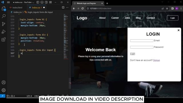 Create Website with Login & Registration Form in HTML CSS and JavaScript смотреть онлайн
