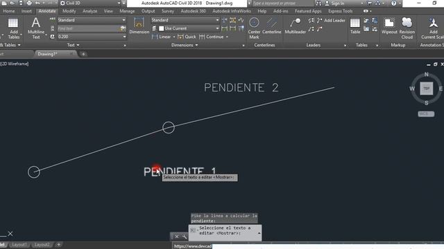 CIVIL3D/AUTOCAD - RUTINA LISP PARA CALCULAR PENDIENTE DE LINEAS O POLILINEAS смотреть онлайн