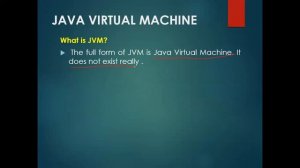 JAVA VIRTUAL MACHINE