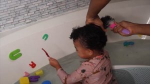 Shaddai Hair Routine / Two Years Old Toddler Curly Hair Wash Day