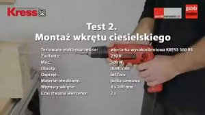 Test wiertarki Kress 500 BS