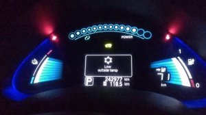 Nissan Leaf. Start. Приборная панель Ниссан Лиф