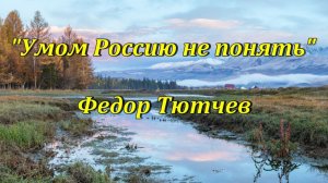 Стихи Федор Тютчев "Умом Россию не понять"