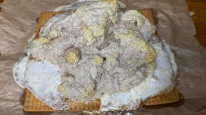 Торт аляска с запеченным мороженым