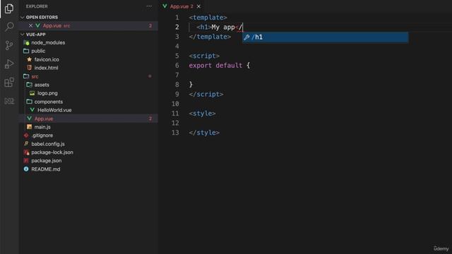 03 - Working with Vue - 005 Getting started with our app смотреть онлайн