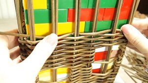 Корзина ДОМ из бумажной лозы