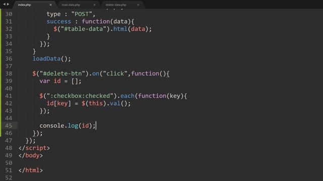 PHP Ajax Delete Multiple Data Using Checkbox Tutorial in Hindi / Urdu смотреть онлайн