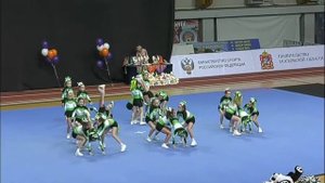 Команда Панда, Санкт-Петербург. Чирлидинг группа дети 8-11 лет. Москва, Всероссийские соревнования.