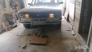 Газ 2410 Установка противотуманных фар под решотку радиатора. Результат Огонь ????