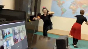 Dilnoza Mavlonova&Dilnoza Artiqova ZOOM “Lazgi” dars oʻrgatish jarayonI