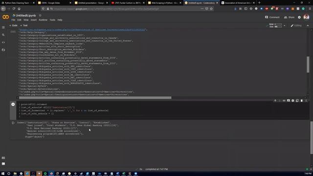 Webscraping in Python
