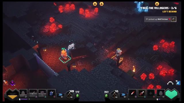 Minecraft Dungeons: Big T and Little T clear the Redstone Mines смотреть онлайн