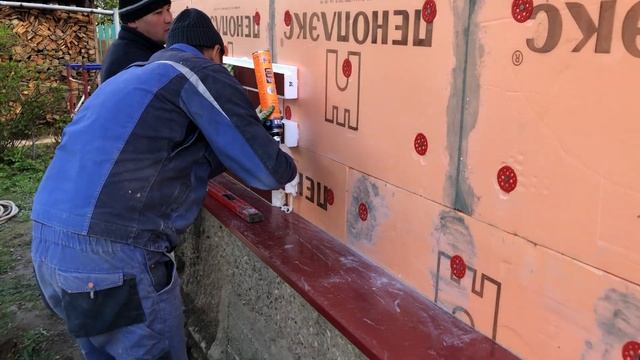 Установка Термопанелей на пеноплекс