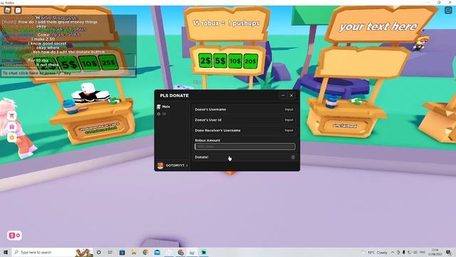 PLS Donate Fake Donate Script PASTEBIN