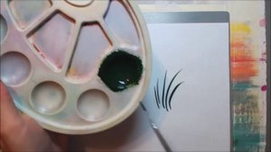 Как нарисовать траву гуашью