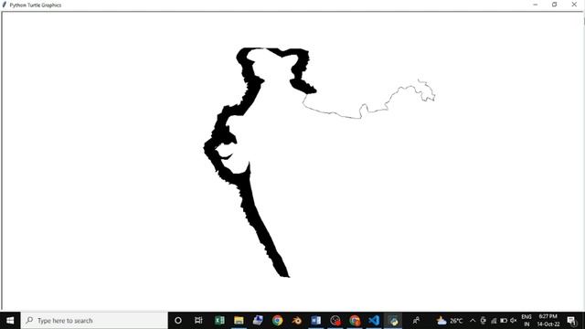 Sketch of Dr.  A.P.J.  Abdul Kalam using Python...
