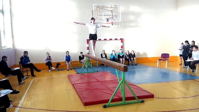 Выступление на бревне. Колесников Яна. смотреть онлайн