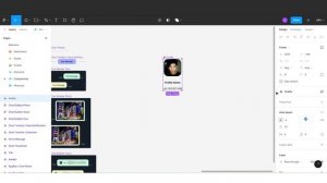 Designing Profile on Chat App Mobile using Figma • 9/10