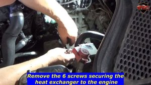 BMW X6 F16  3.0d engine N57N oil in the cooling system. removing the heat exchanger from the engine