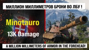 Minotauro лучший реплей недели, бой на 13k Damage | Обзор Controcarro 3 Minotauro гайд по ПТ САУ