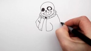 How to Draw Sans from Undertale - Como Dibujar a Sans - Как Нарисовать Санса