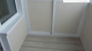 Лоджия в 9-этажке II-49, 3 метра, раздвижное холодное остекление из алюминия, ламинированные панели