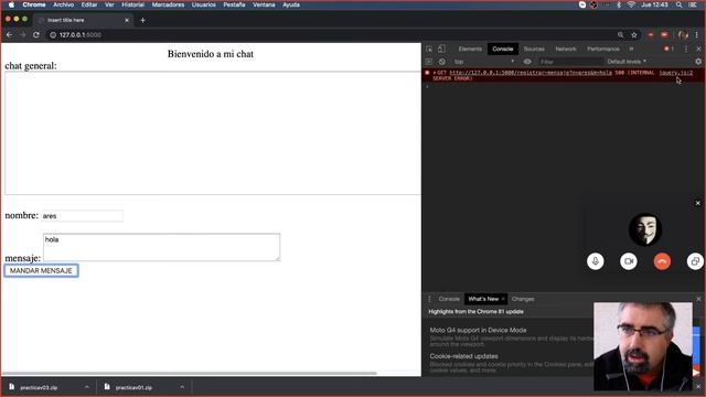 Abril 30 - ejemplo chat - pidiendo continuamente todos los mensajes - Python Flask смотреть онлайн