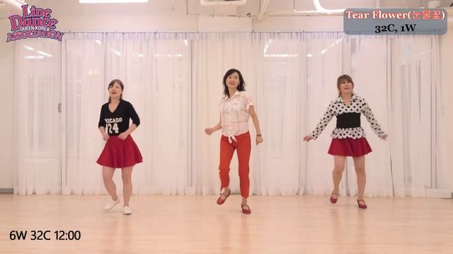 Tear flower Line Dance (Beginner) Jeonghwa Seo Demo l 눈물꽃 라인댄스 смотреть онлайн