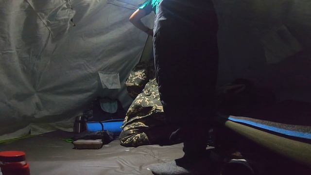 Ночь на льду в палатке. Датчик угарного газа в палатку. смотреть онлайн