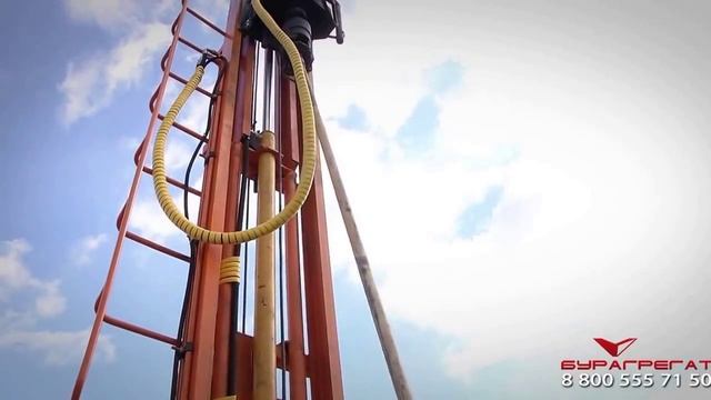 Бурение артезианской скважины. Буровая установка УРБ 2А2 на базе шасси Урал . смотреть онлайн