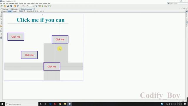 Click me game using NetBeans || NetBeans game || Java game смотреть онлайн