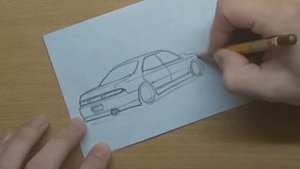 Рисунок за 30 минут. Toyota Mark II JZX90