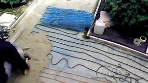 Подогрев дорожек как это выглядит в процессе