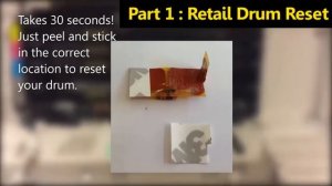 How to reset the HP W1120A drum unit with our stick on reset chip